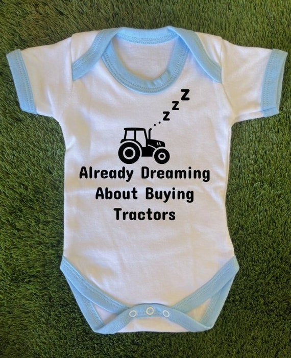 Baby Grow with 'Already Dreaming About Buying Tractors' - tractor design