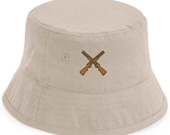 Embroidered Shotgun Bucket Hat – Country Shooting Sports Hat | Clay Pigeon & Game Hunting Gift | Unisex Outdoor Style | Adults and Kids