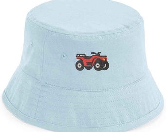 Simple Quadbike Bucket Hat – Embroidered ATV Aesthetic | Durable Unisex Hat for Riders | Adults and Kids