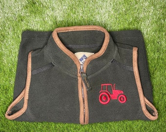 Children’s fleece gilet tractor embroidered