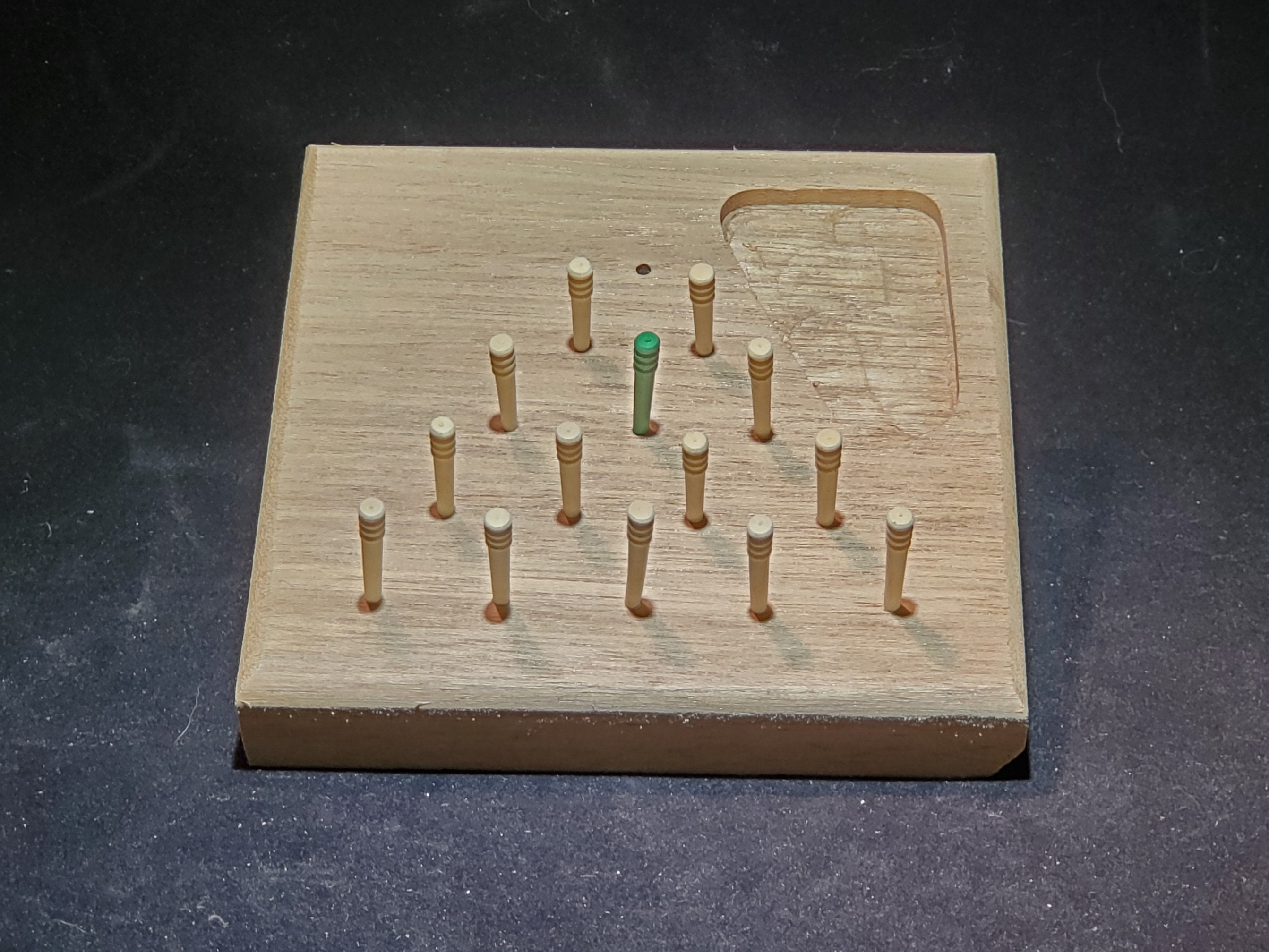 Jump Peg Game IQ test game peg game wooden puzzle wooden Etsy