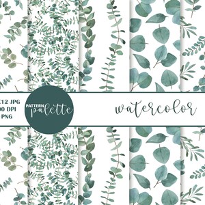 Aquarell Eukalyptus Seamles Muster, Eukalyptus Blätter, Blumentapete, Eukalyptus Clipart, Aquarell Muster, PNG