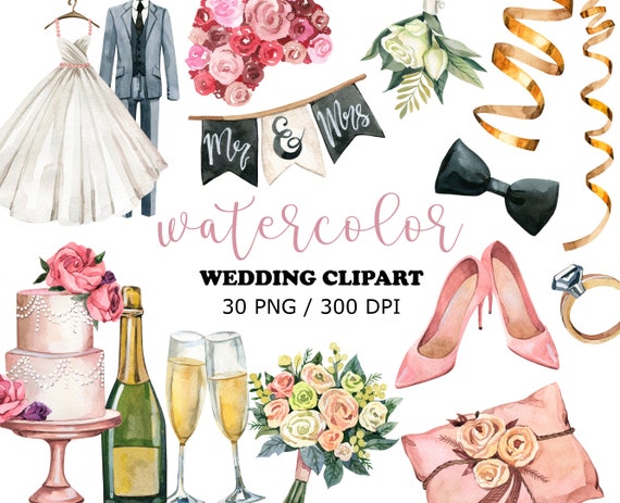 Wedding Watercolor Clipart Wedding Arch Wedding Elements - Etsy Australia