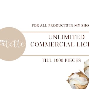 Unlimited Shop Commercial Use License for all products in my shop till 1000 pieces.