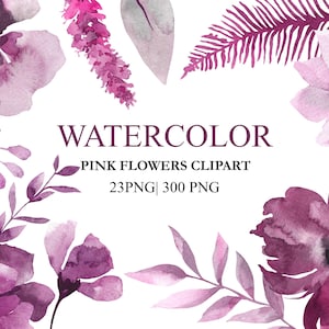 Imágenes prediseñadas de flores rosas en acuarela, imágenes prediseñadas florales, PNG, imágenes prediseñadas de boda, flores de acuarela, gráficos nupciales, png de amor, rosas rosadas