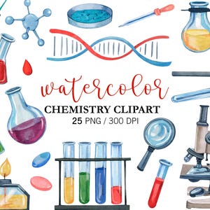 Clipart de química em aquarela De volta às aulas PNG Equipamento de laboratório, Professor de ciências, Clipart de professor de química para educação