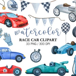 Aquarelle voiture de course Clipart PNG voitures bleues aquarelles, carte de douche de bébé garçon, voiture de course bleue, voiture de course rétro, voiture de sport déco chambre d'enfant