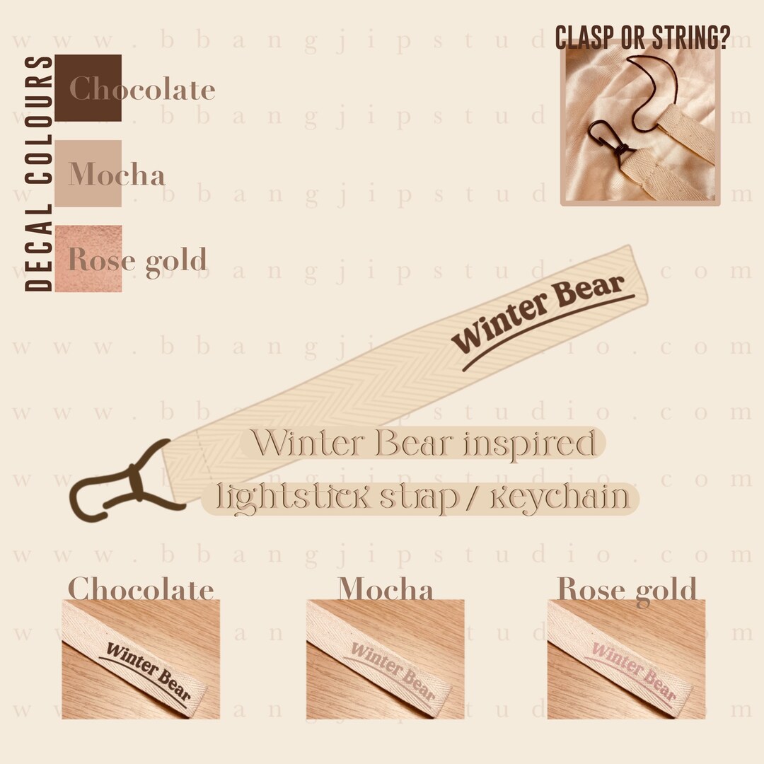 Winter Bear Lightstick Hand Strap Army Bomb Wrist Strap BTS Etsy UK