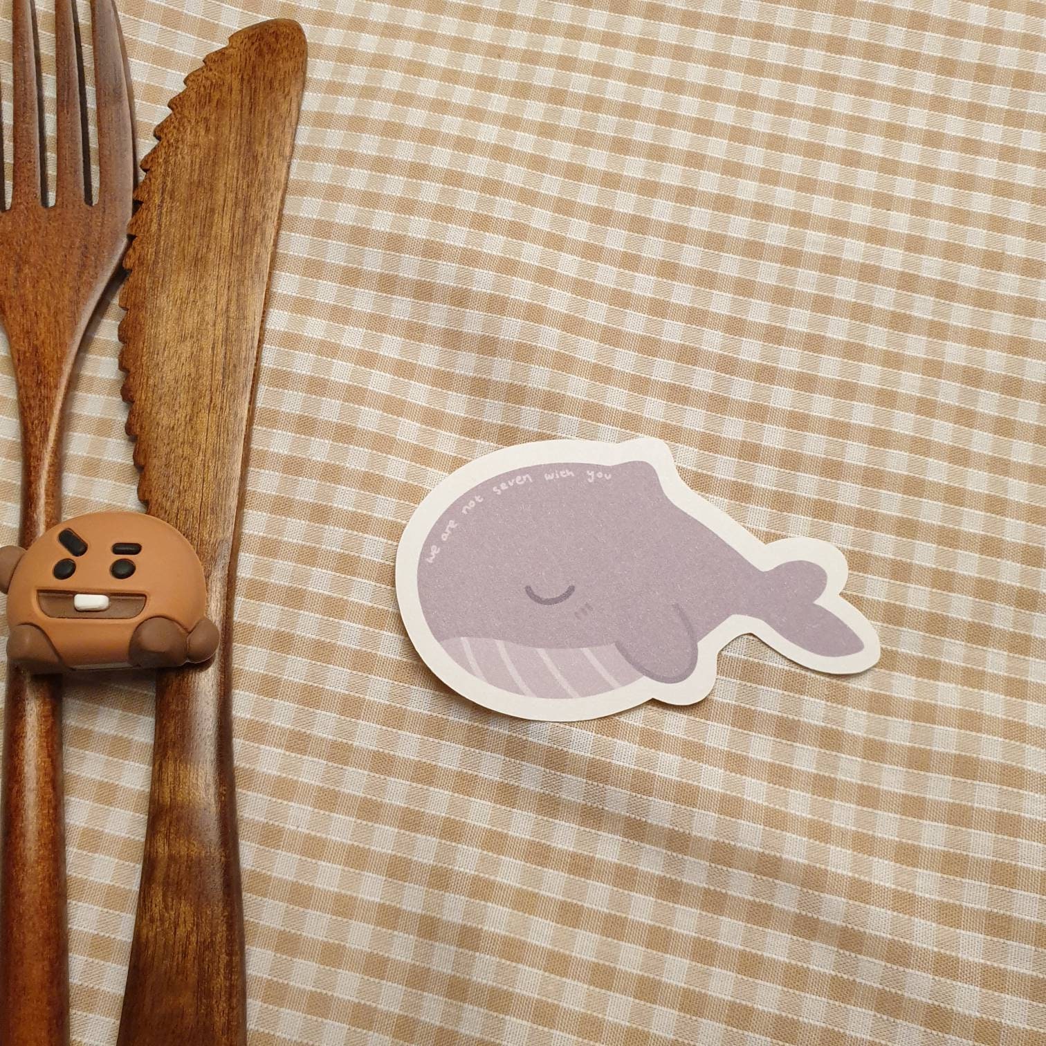 BTS cute whale sticker whalien 52 TinyTan 'We are not Etsy