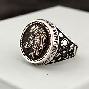 Handmade Sterling Silver Leo Zodiac Ring: Astrology Gift