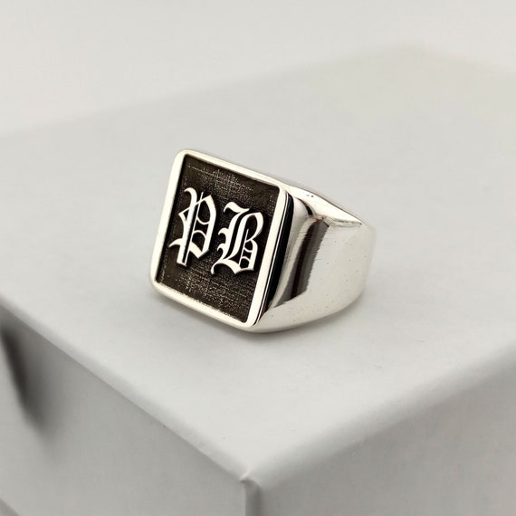 Mens clearance monogram ring