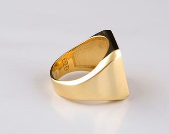 Solid Gold Ring, Solid Gold Initial Ring, 14K Solid Gold Solid Gold Ring, Solid Gold Initial Ring, 14K Solid Gold