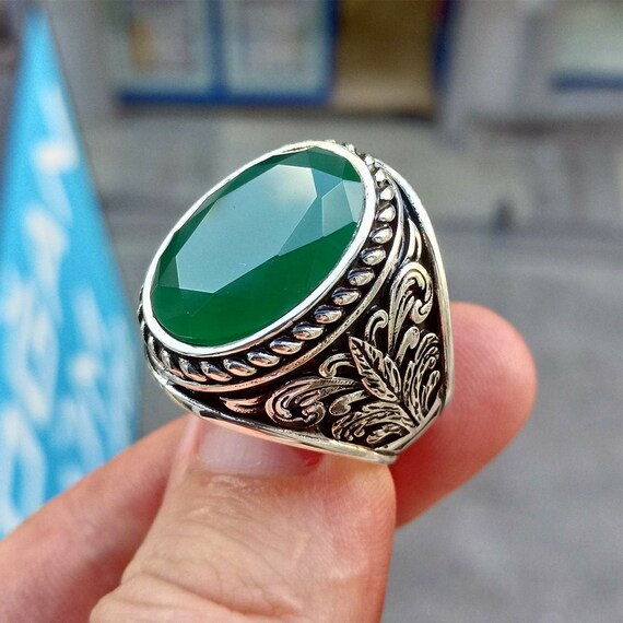 Green stone ring price deals