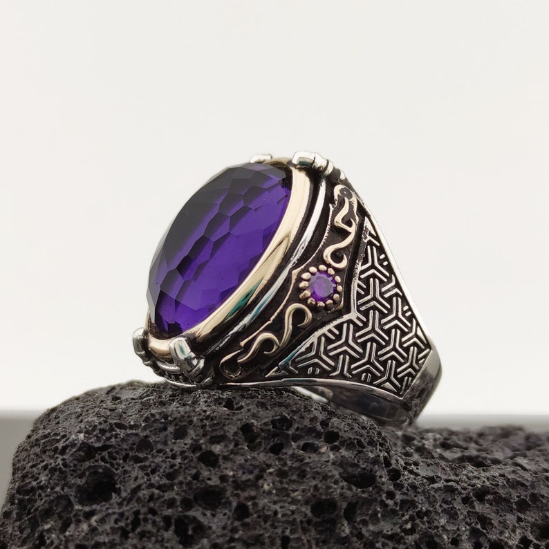 Amethyst ring,Amethyst ring men,Amethyst ring women,Amethyst stone silver ring,silver amethyst stone male ring,amethyst ring silver