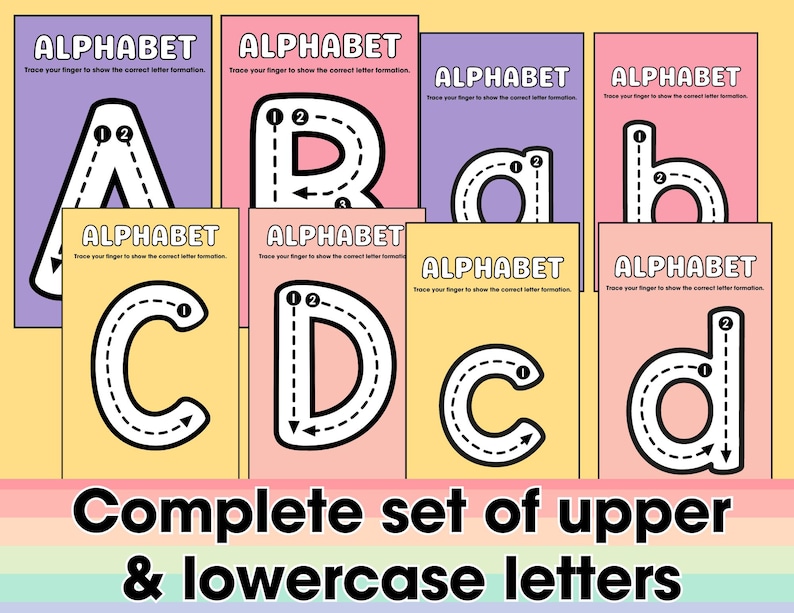Alphabet Tracing Cards Editable Tracing Letters Canva Template Alphabet tracing cards editable tracing letters canva template