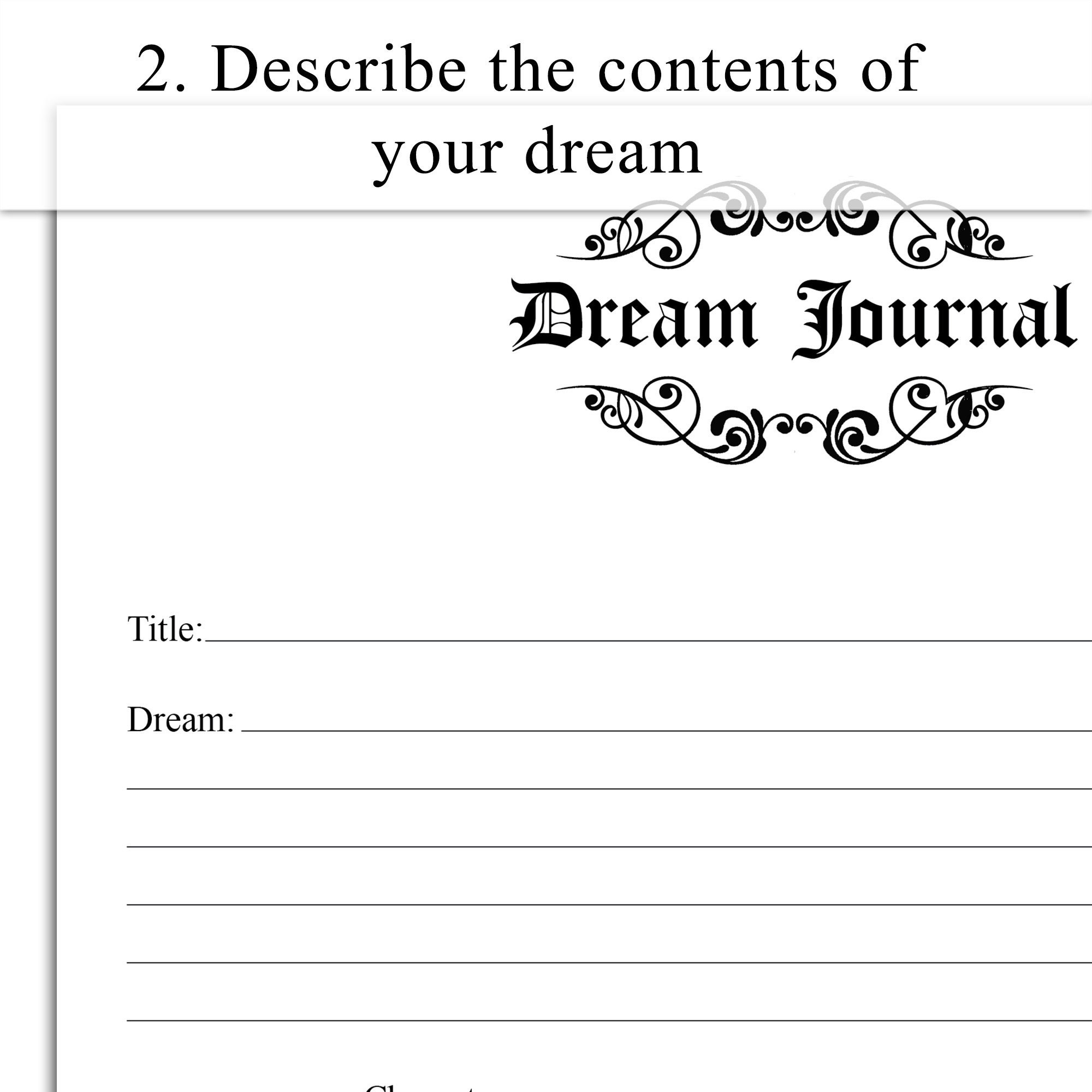Dream Journal Template Dream Journal Template