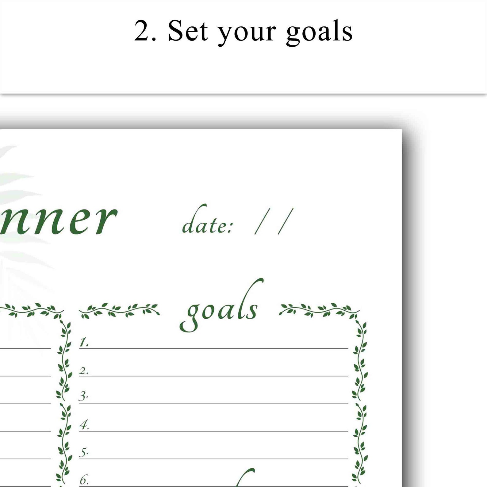 Green Daily Planner Printable Nature Themed Planner For | Etsy