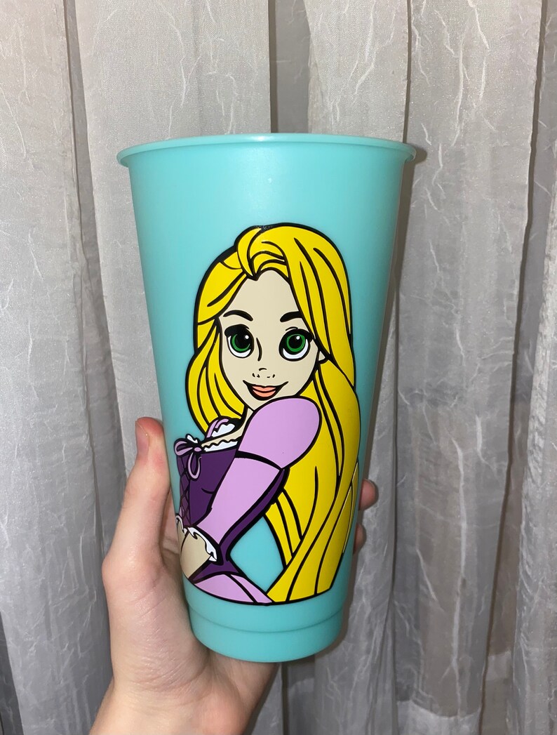 Tangled Cup Rapunzel Cup Disney Princess Cup Color Changing Etsy