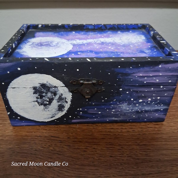 Sacred Moon Candle Co Handpainted Cosmic Apothecary Box