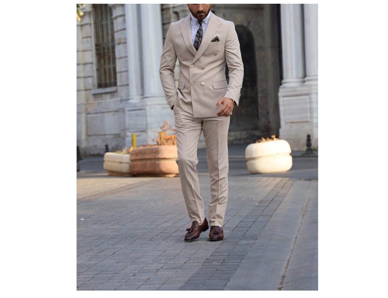 Beige Suit - Etsy