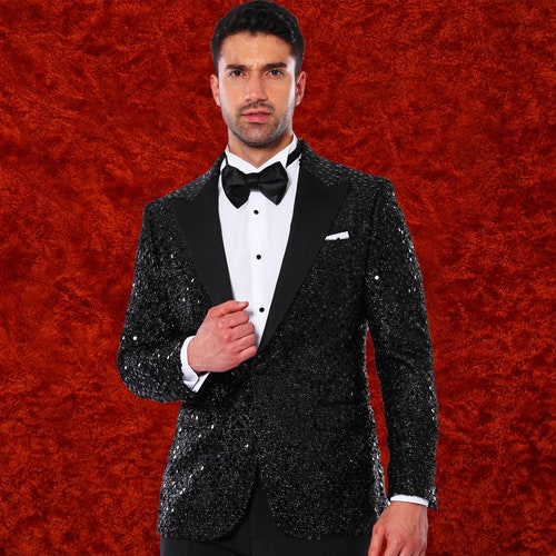 black sequin blazer