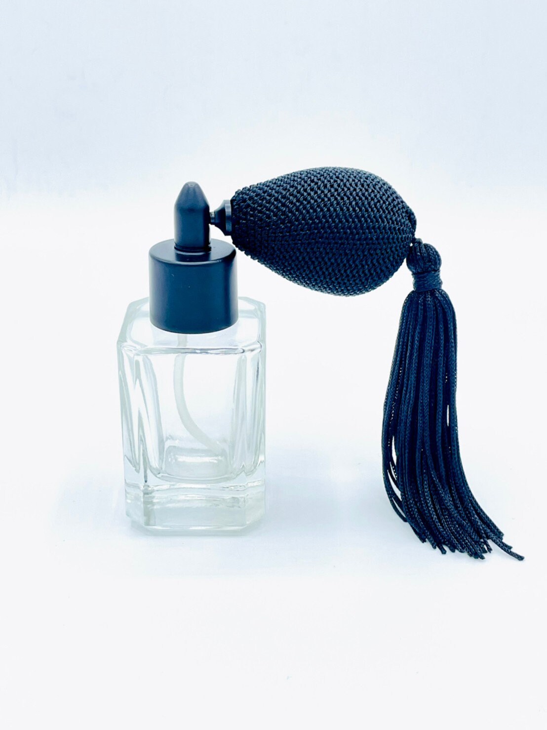 Black Black Straight Rectangle Shape Perfume Bottle Spray Atomizer Glass Bottles Lady Gift 50ml