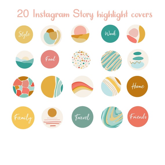 Instagram Highlight Story Covers 20 Influencer Branding | Etsy