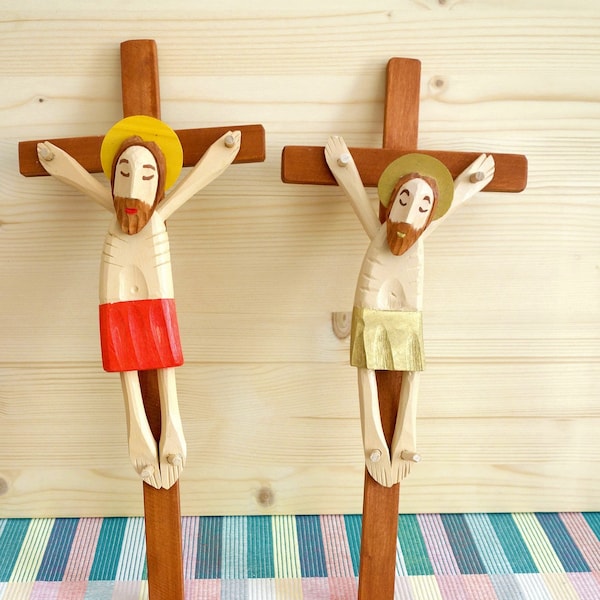Jesus on the Cross Wooden Sculpture