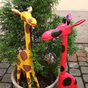 Wooden Giraffe Scuplture / Wood Giraaffe home decor / Hand carved wooden Giraffe