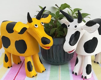Cow Wooden Sculpture