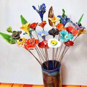 Handmade Ceramic Rose / Handmade ceramic flowers / Ceramic flowers