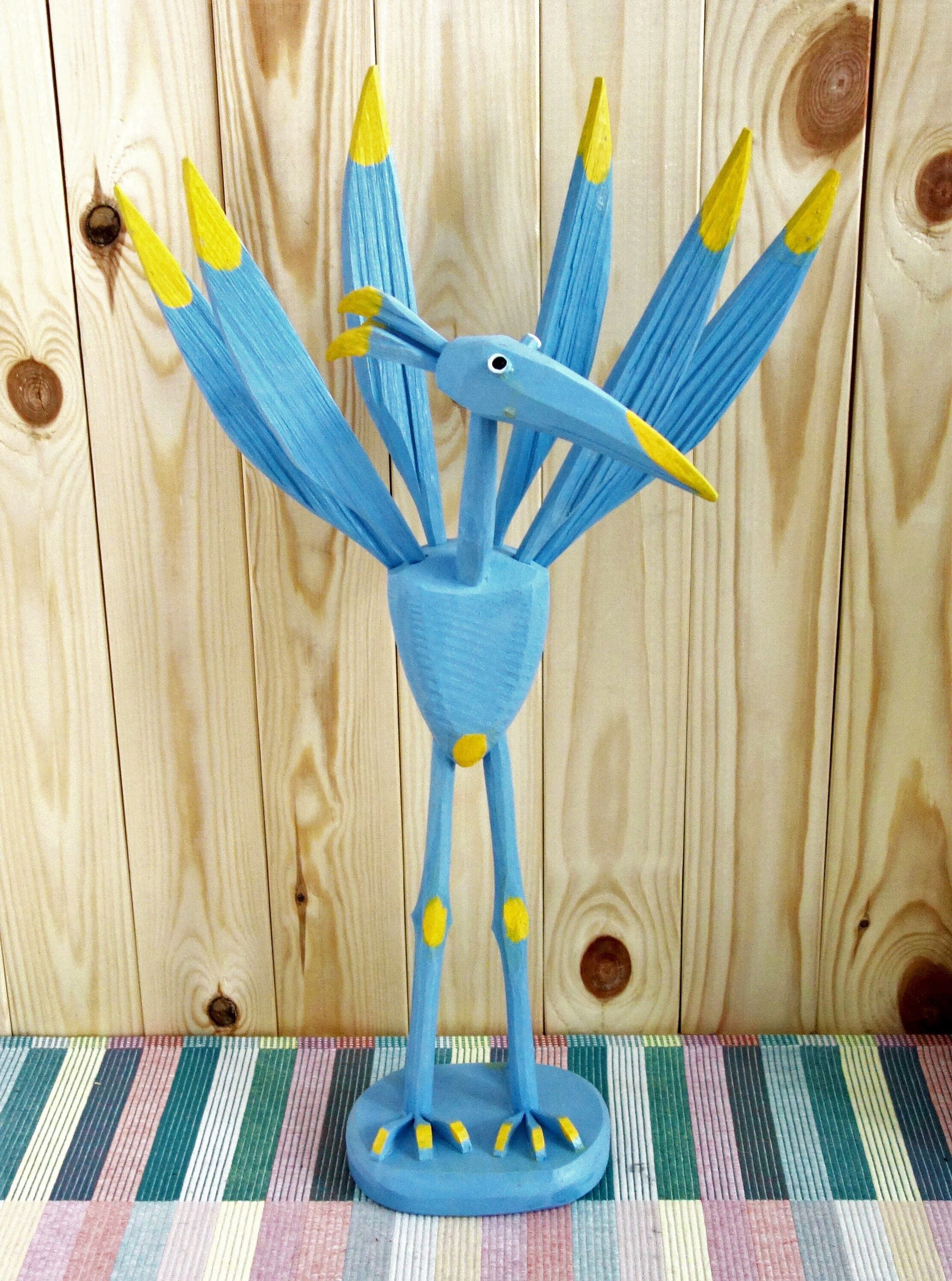 Bird Figurine / Bird Wooden Sculpture / Hand carved bird