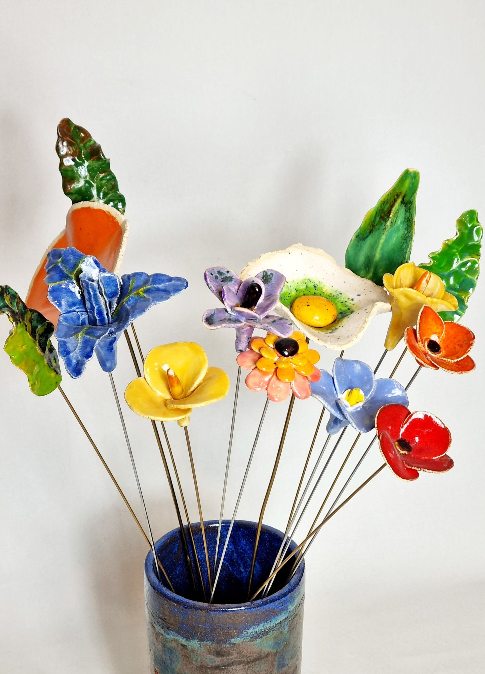 Handmade Ceramic Flower / Handmade Ceramic Flowers / Ceramic Etsy