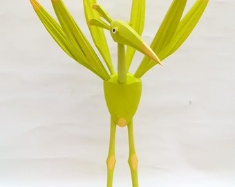 Bird Figurine / Bird Wooden Sculpture / Hand carved bird