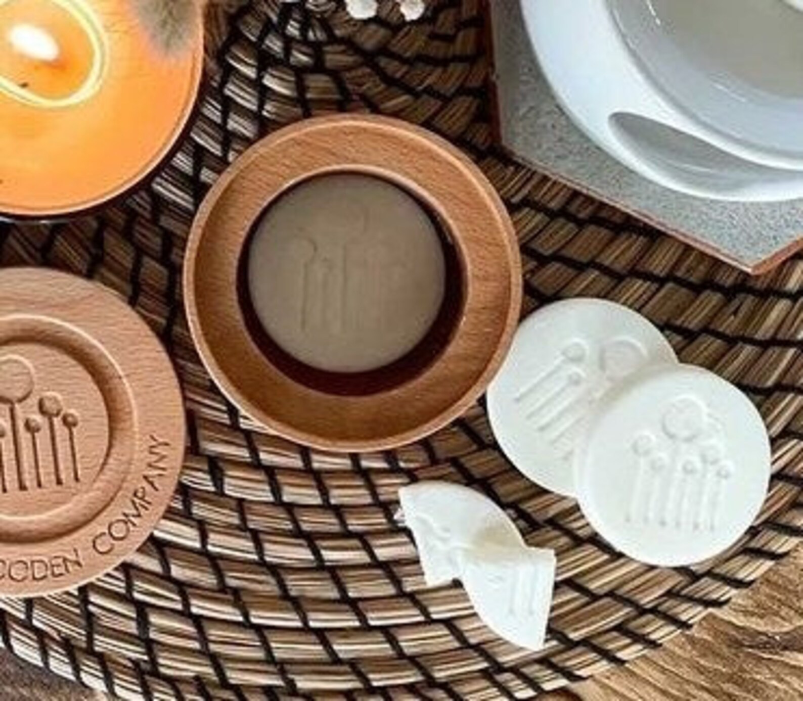 Wax Melt Container & Lid WITH 4 soy wax melts Etsy