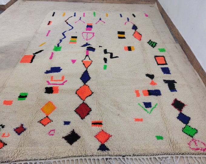 Azilal rug, traditional Moroccan carpet, Berber carpet, beni ouarin carpet, morocco rug carpet, Wall Tapistry vintage size 278*190