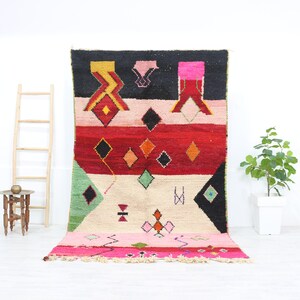 Handmade Wool Rug, Abstract Rug, Berber Carpet, Shelada Rug, Moroccan Berber Rug, Home Decor Rug, Soft Wool Rug,Genuine Wool Rug