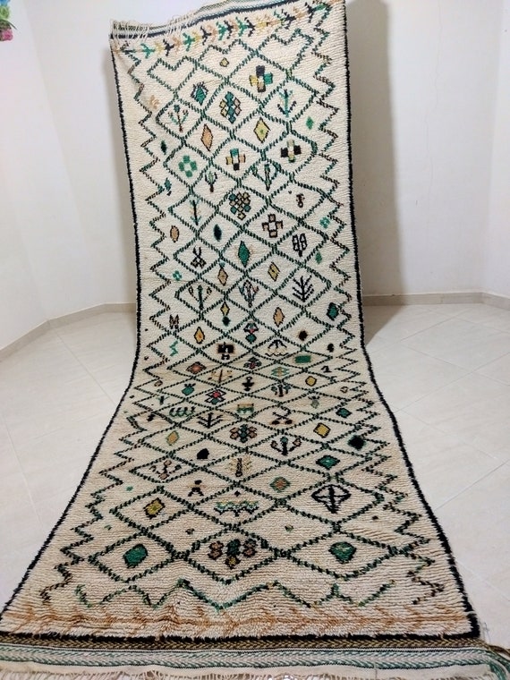 An old and long imitation carpet for use at the entrance to the house, Old Moroccan carpet, old style carpet