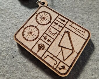 Road bicycle parts airfix keychain keyring , Cycling gifts, Christmas gifts for cyclists, Birthday gifts for cyclists, Personalised keyrings
