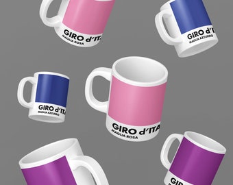 Giro d'Italia coffee mugs / Cycling mugs / Cycling gifts / Coffee mugs / Gifts for cyclists / Birthday gifts for cyclists / Christmas gifts