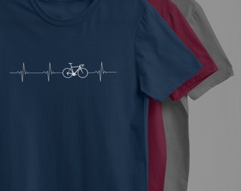 Road bicycle heartbeat t shirt / Cycling t shirts / Christmas cycling gifts / Biking gifts / Cycling gifts / Birthday gifts for cyclists