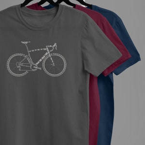 Bicycle anatomy cycling t shirt / Cycling t shirts / Bicycle t shirts / Birthday gifts for cyclists / Cycling gifts / Christmas gifts