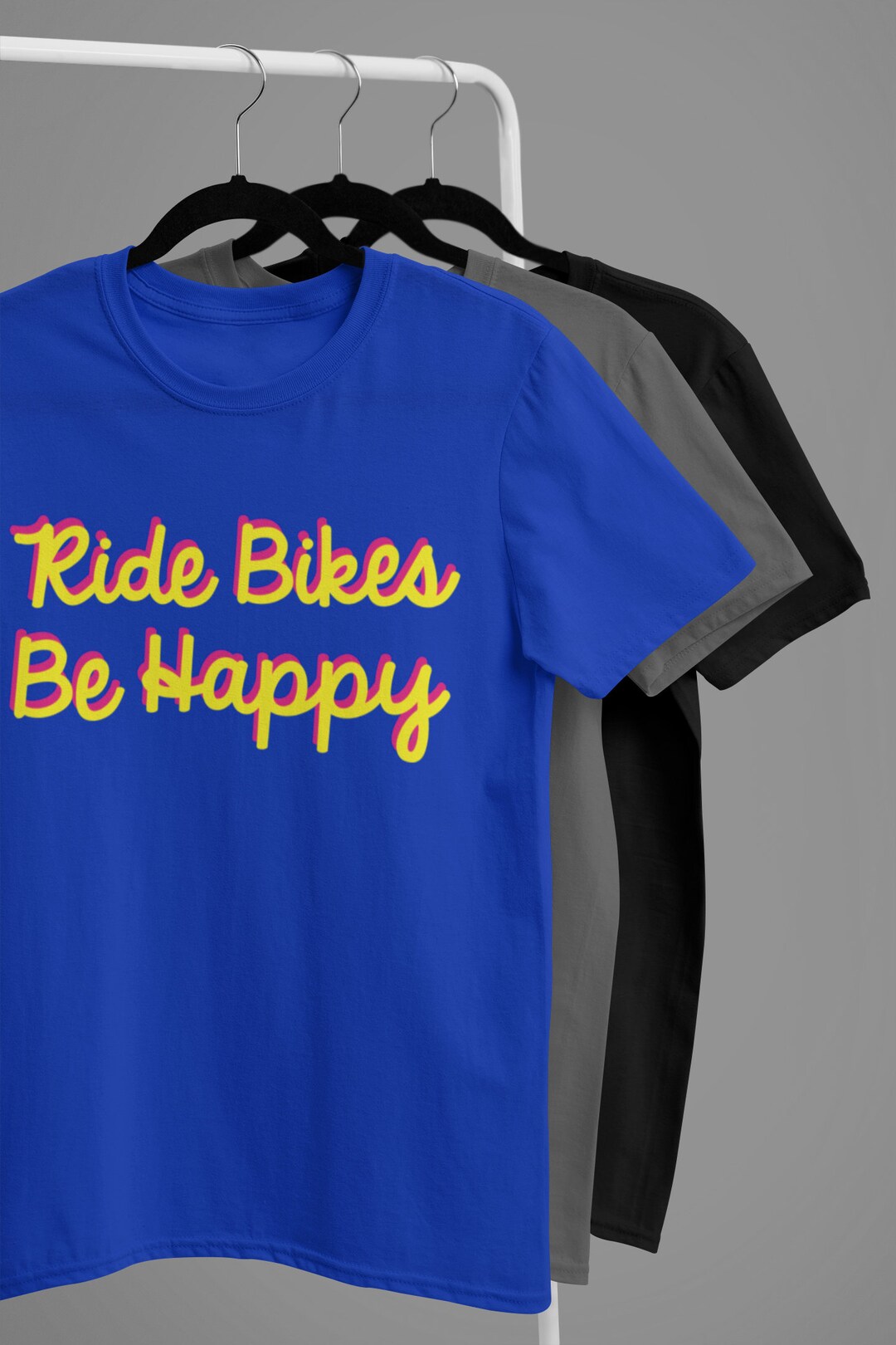 Ride Bikes Be Happy Cycling T Shirt / Birthday Gifts for Etsy UK