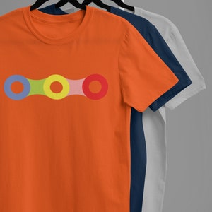 Bicycle Chain T-Shirt: Colorful Cycling Gift