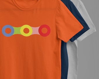 Bicycle Chain T-Shirt: Colorful Cycling Gift