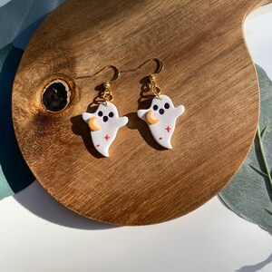 Dreamy Ghost Earrings | Fall Clay Earrings | Clay Earrings Gifts | Handmade Earrings | Gifts for friends | Gifts for Halloween
