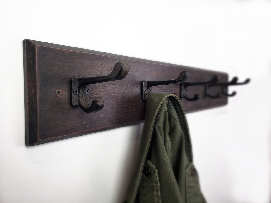 Wall Mounted Coat Rack Rustic Coat Rack Wall Hanging Etsy Canada