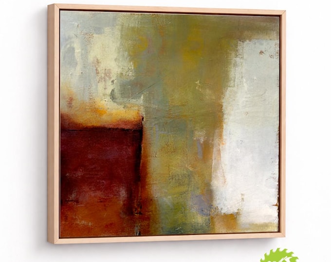 Earth Tone Abstract Wall Art, Modern Minimalist Print, Contemporary Neutral Decor, Framed Gallery Artwork