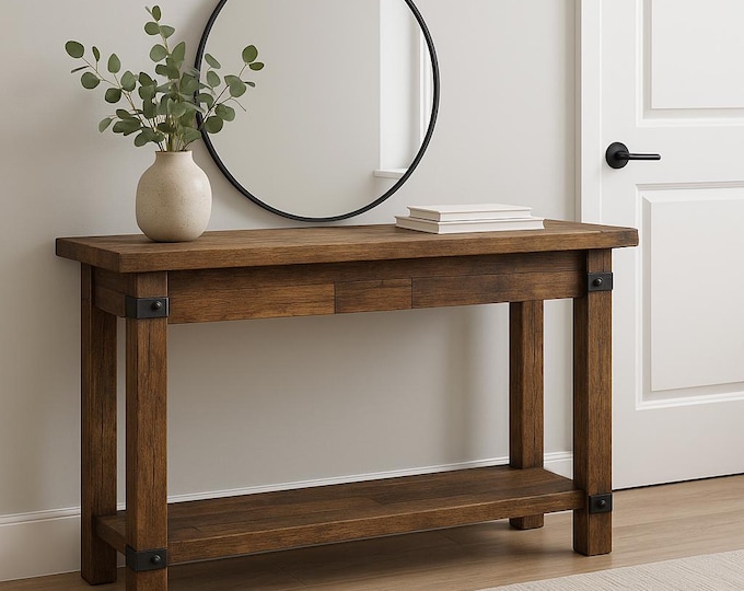 Rustic Wood Console Table for Entryway, Rustic Console Table Custom Narrow Farmhouse Console Table, Hallway Table, Narrow Farmhouse Console