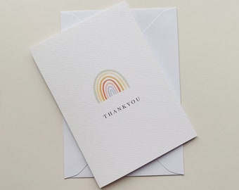 Rainbow Thankyou Card | Thankyou Card | Rainbow Card | Handmade Greetings Card